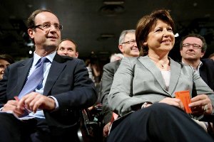 François Hollande et Matine Aubry