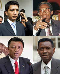 Zafy, Ratsiraka, Rajoelina et Ravelomanana