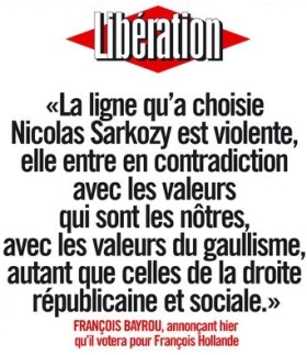 Une de Libé sur Bayrou