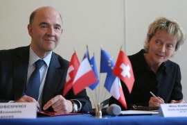 Pierre Moscovici et Eveline Widmer-Sclumpf 
