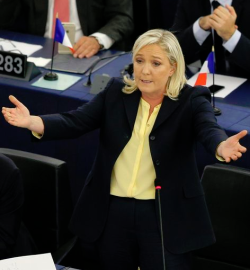 Marine Le Pen au Parlement européen